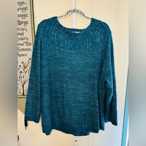 Croft & Barrow Teal Sweater